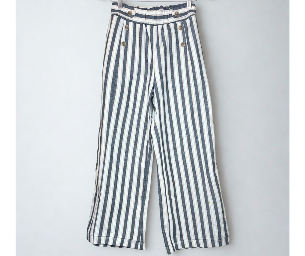 Robert Louis Linen Blend Wide Leg Pants S Nautical Coastal Boho Old Money Resort